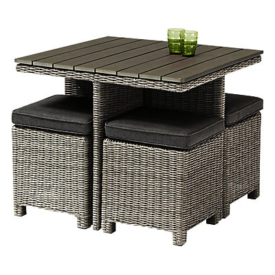 KETTLER Palma Cube Table & Chairs Set Whitewash